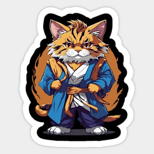 Fighting cat Sticker